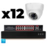Комплект видеонаблюдения IP 8Мп KIT-A812IP-PL 12 камер для помещения, программный датчик движения, удаленный доступ, ночное видение