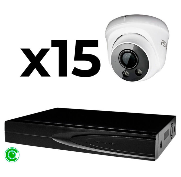 Комплект видеонаблюдения IP 5Мп KIT-A515IP-ST 15 камер для помещения, аналитика, детекция человека, область вторжения