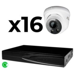 Комплект видеонаблюдения IP 5Мп  KIT-A516IP-ST 16 камер для помещения, аналитика, детекция человека, область вторжения