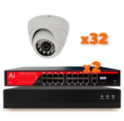 Комплект видеонаблюдения IP Ps-Link KIT-A232IP-POE / 2Мп / 32 камеры / питание POE
